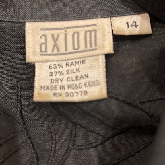 Axiom 1980s Does 1940s Black Vintage Dress Size 14 - Picture 10 of 12